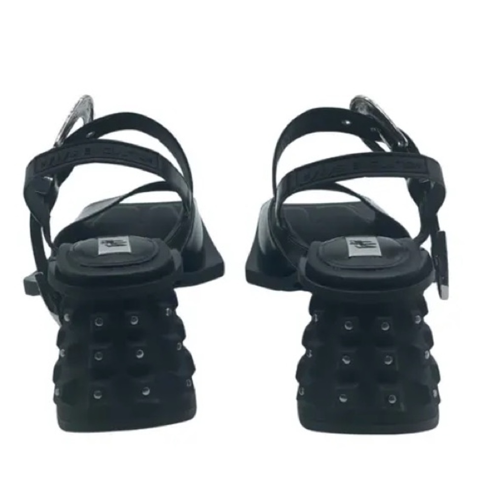 EYTYS Arizona Black leather crystal edgy sandals size 38 - Picture 3 of 8